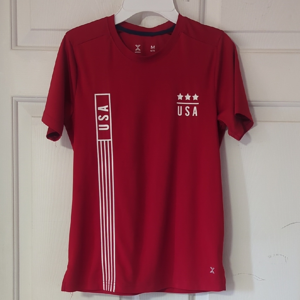 USA Red Activewear Top